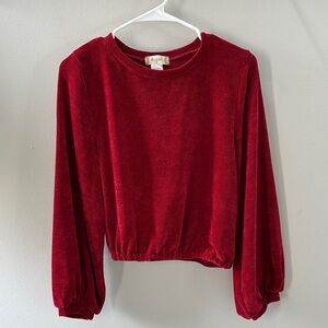 Altar'd State Red Cropped Sweater